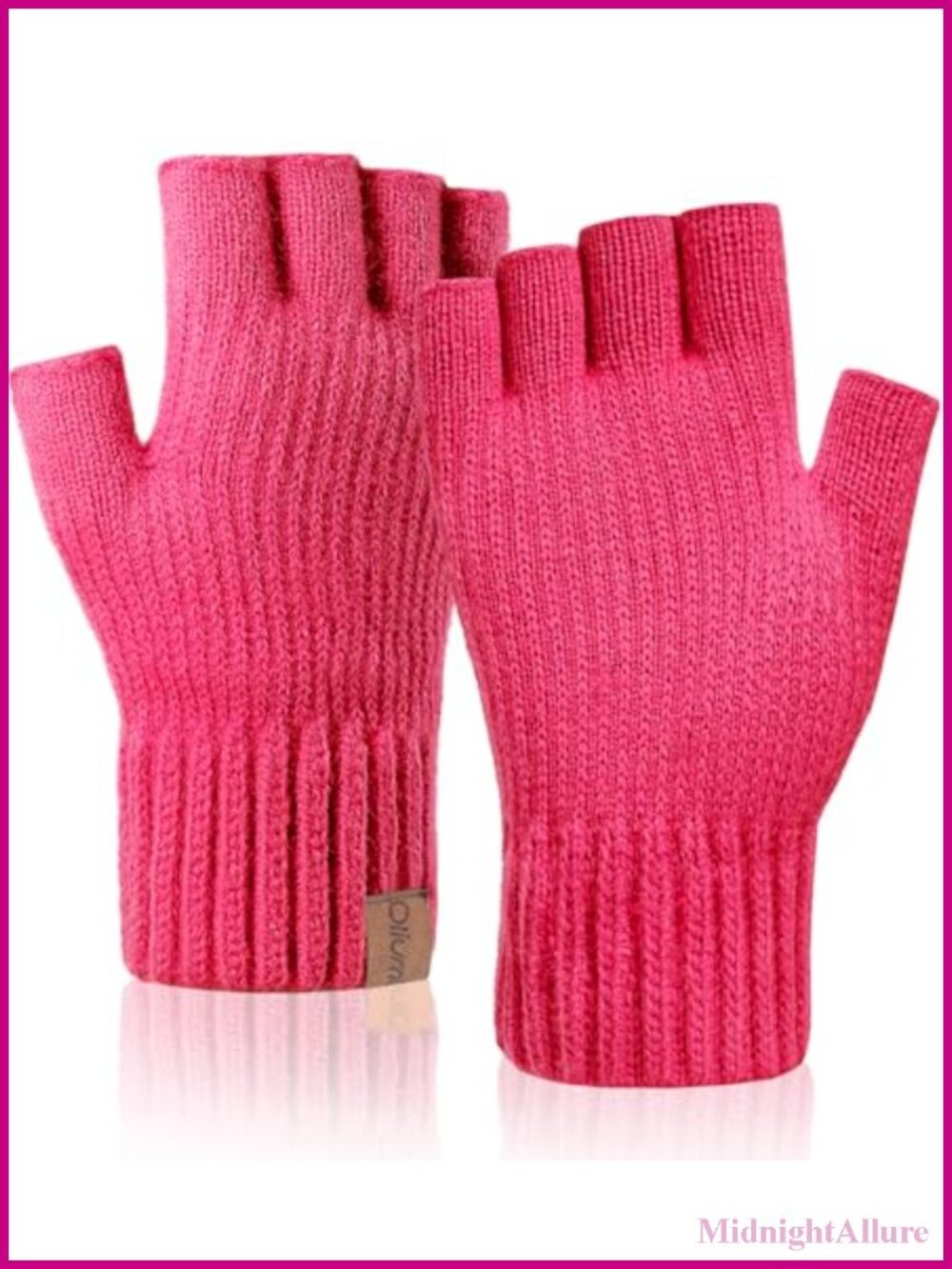 Unisex Fingerless Gloves Acrylic Knitted Half Finger Warm Winter Driving